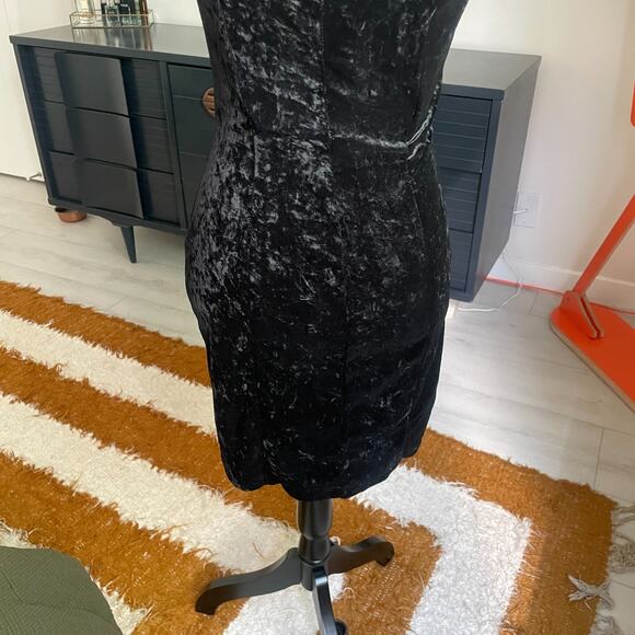 Catwoman Collection All That Jazz Vtg 1991 Black Velvet Dress DC Medium Mini - Picture 7 of 9